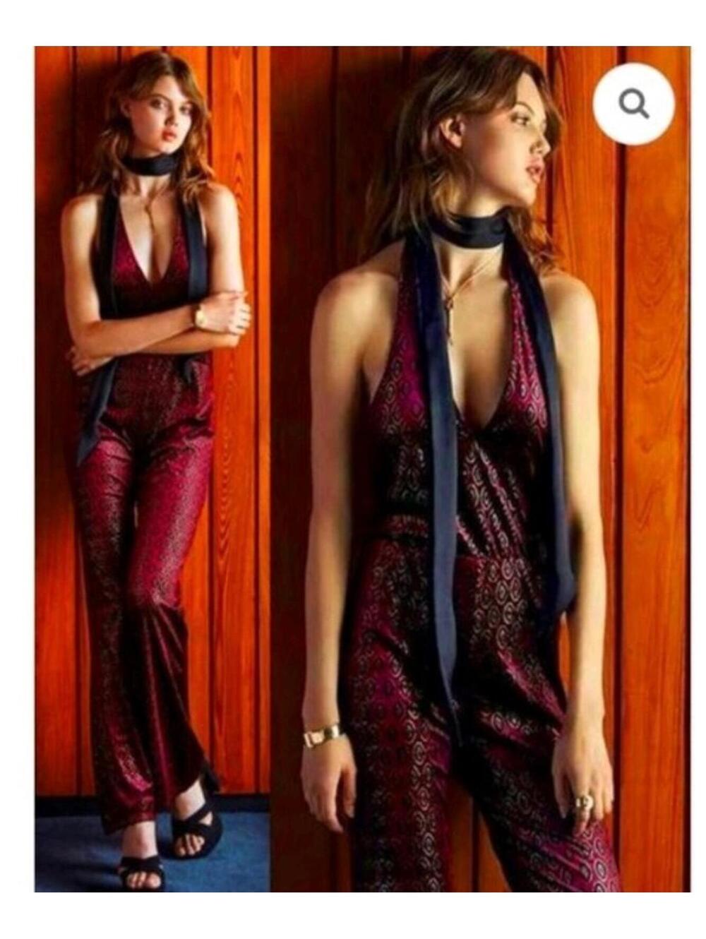 NWT Motel Jumpsuit Coin Maroon Small